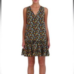 BCBG Paris Floral Layered Sleeveless Ruffle Dress XXL